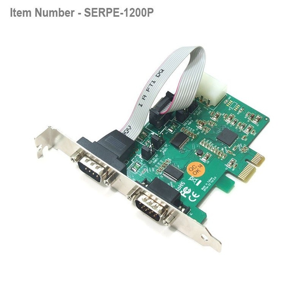 2 port High Speed RS232 PCI Express PCIe Card