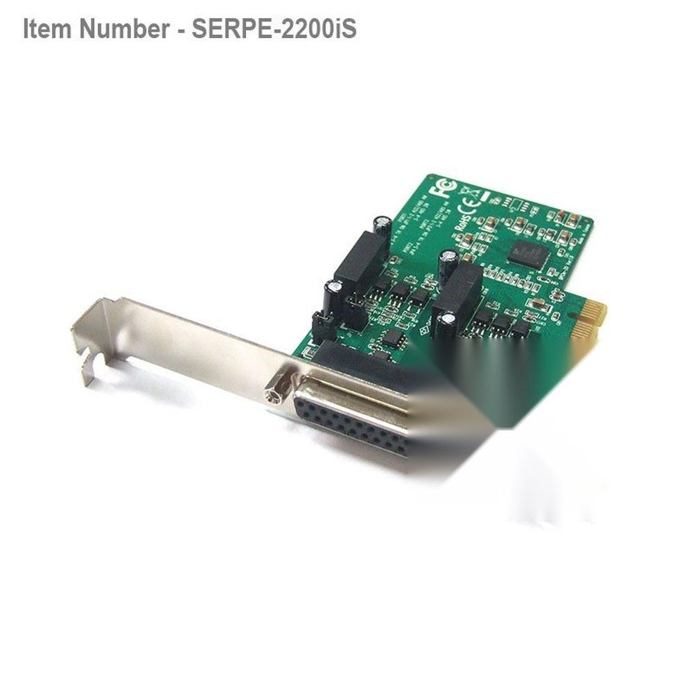 2 port High Speed Serial RS422/485 PCI Express PCIe Card Isolation