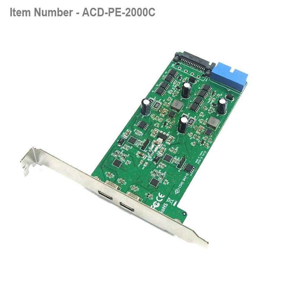 2 port USB-C USB 3.1 Gen 2 10 Gbps PD Adapter Card