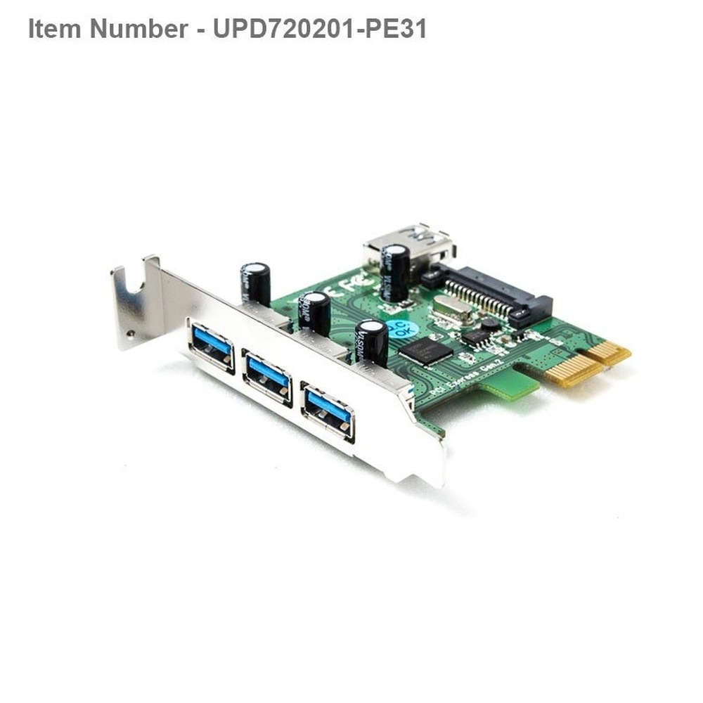 3 port USB-A 1 port internal USB-A USB 3.0 5G PCIe Card
