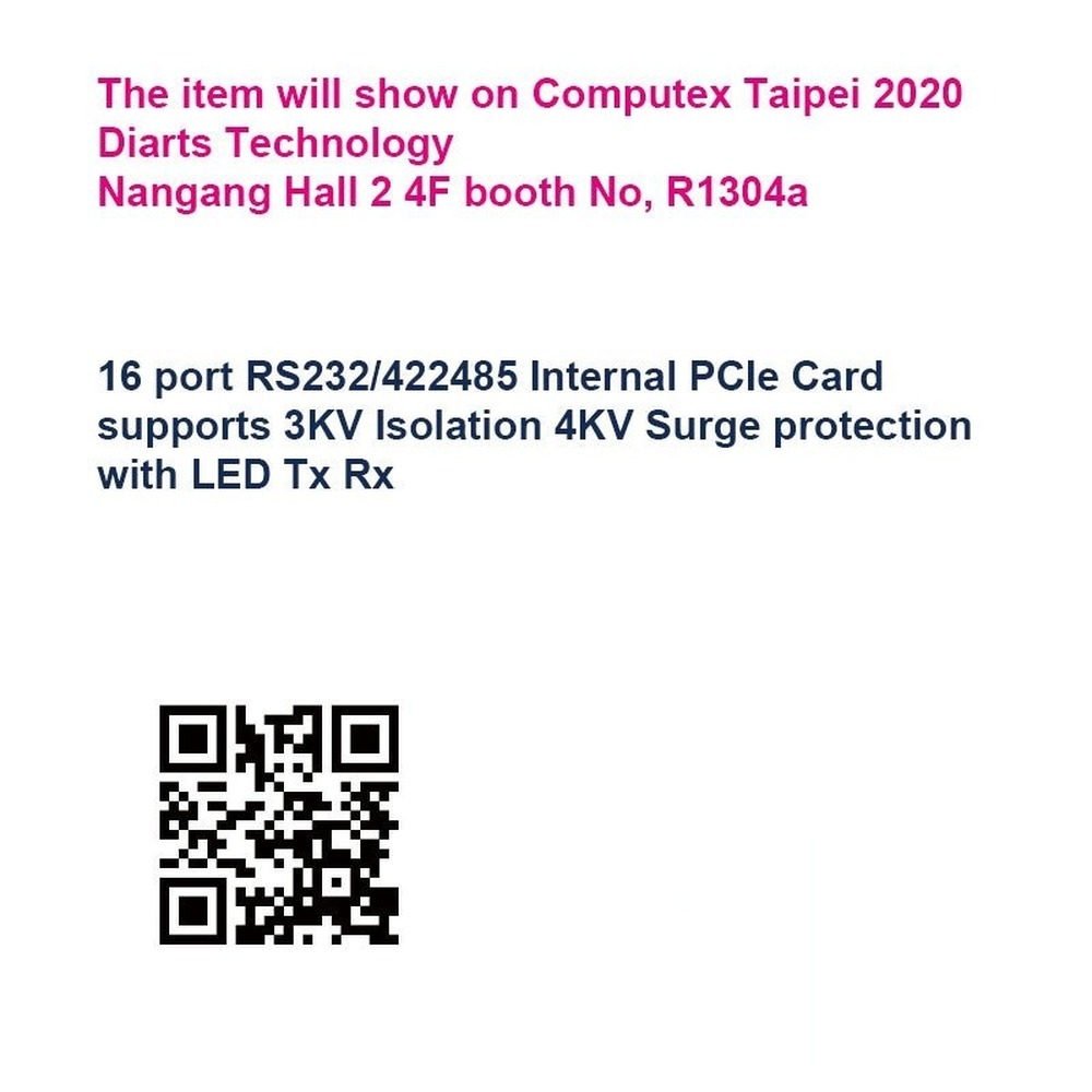 Embedded 16 port RS232 RS422 RS485 PCIe Isolation Surge