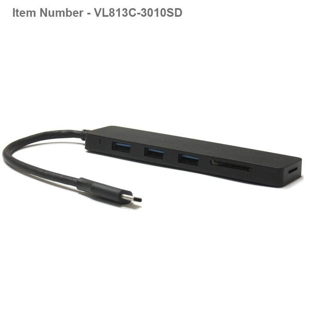 Ultra Slim 3port Hub Card Reader  to USB3.1 C
